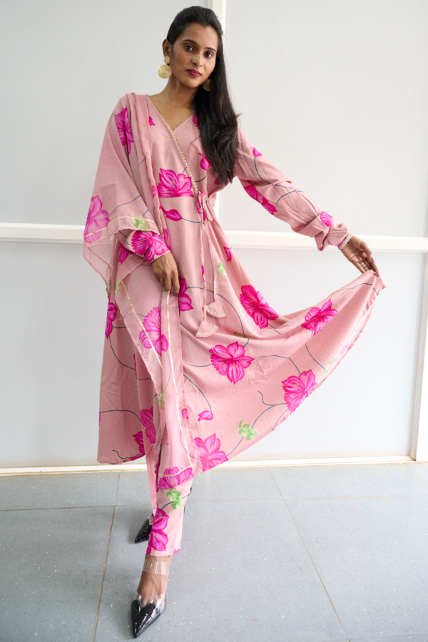 Kurta Set(Kurta Pant Dupatta) FL1160 Pink